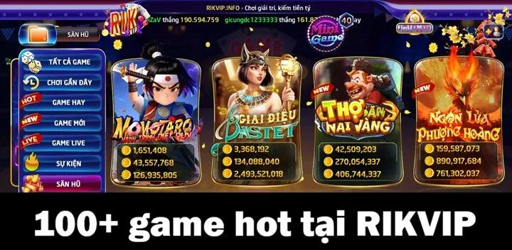 Trang chủ Rikvip 66 Không gian giải trí đa dạng với 100+ game hot tại Rikvip