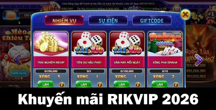 Trang chủ Rikvip 67 Loạt sự kiện & chương trình khuyến mãi Rikvip 2026