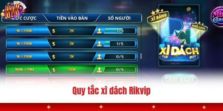 Xì dách Rikvip - Cách chơi và các thuật ngữ cần biết 4 4 quy tắc chơi xì dách rikvip quan trọng nhất